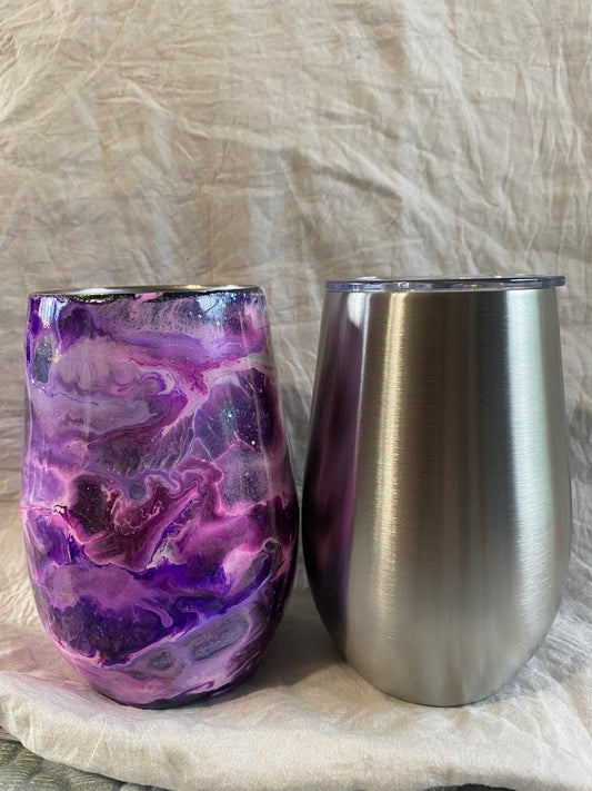 Custom Wine Tumbler w/Lid - Choose Size