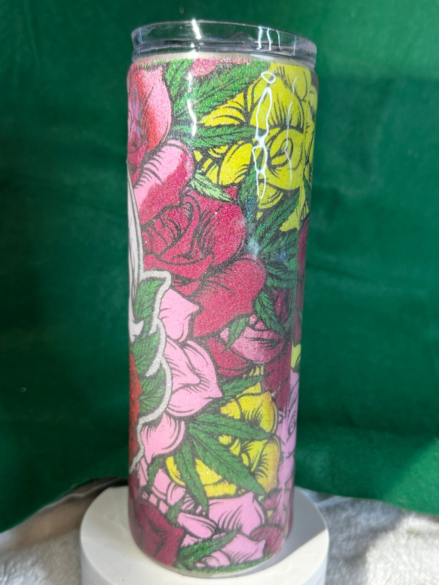 20oz Skinny Skull n Roses Tumbler