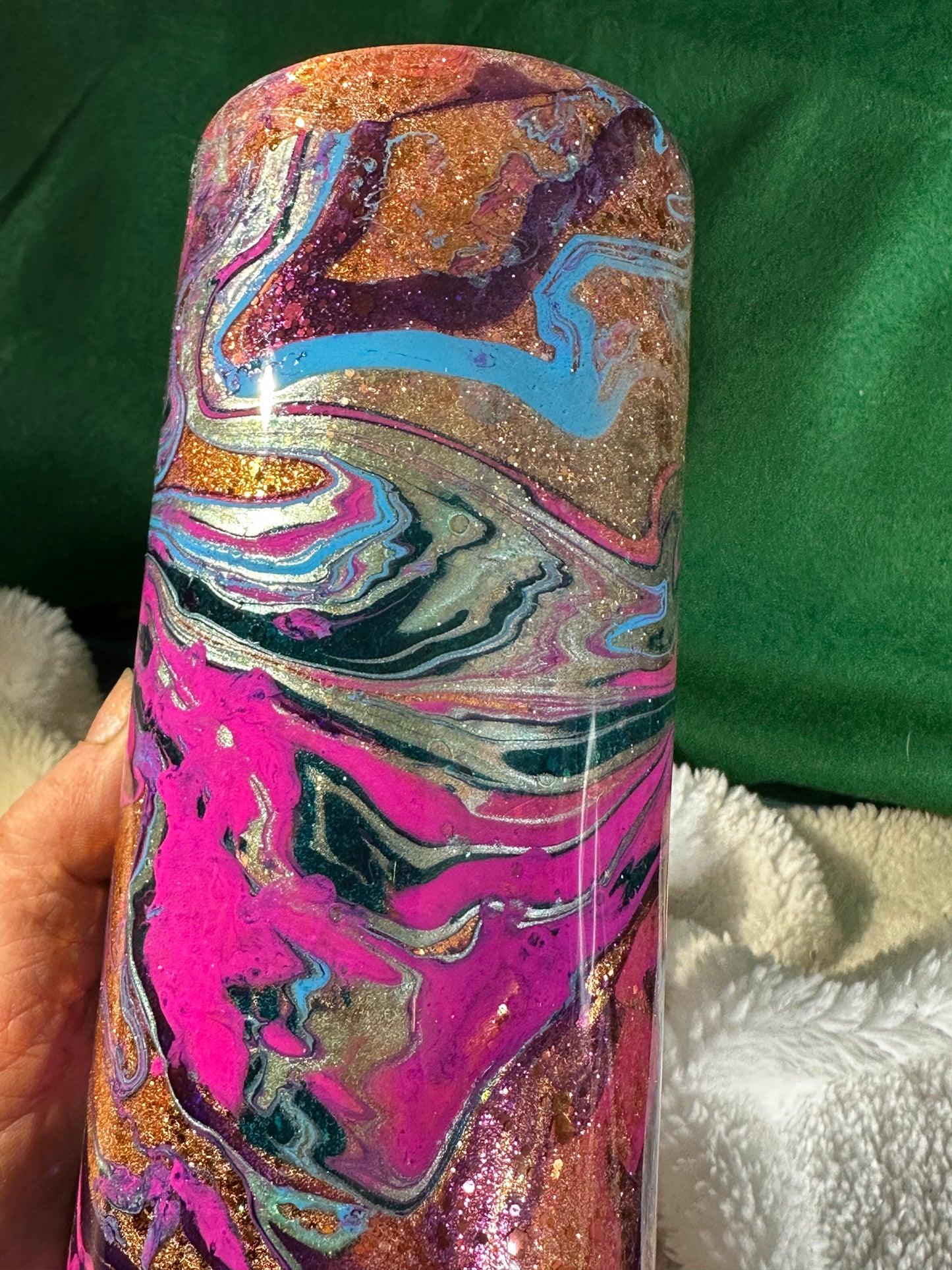 20oz Water Marble Skinny Tumbler